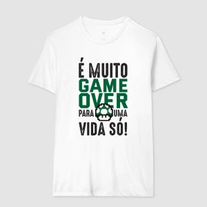 Alternative view of Camiseta É muito Game Over para uma vida só
