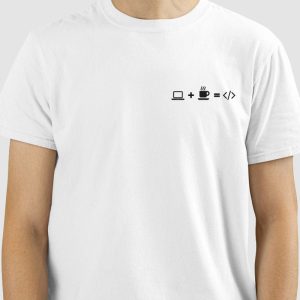 Camiseta Note + Café = Código