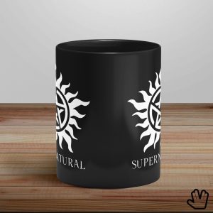 Caneca preta LojaNerd Supernatural centro 1