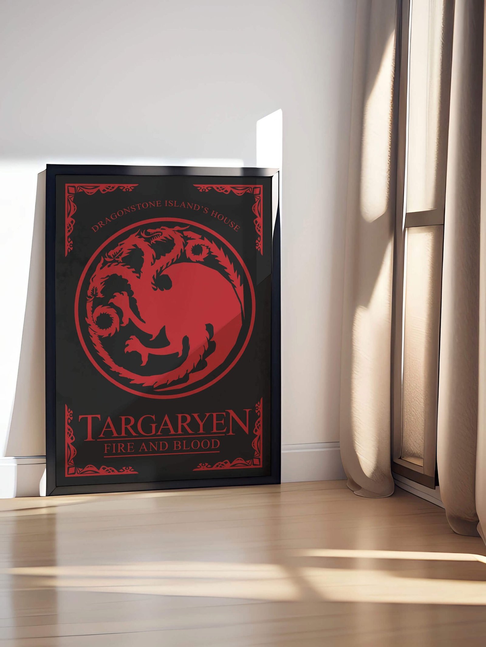 Quadro Casa Targaryen 3 Quadro Casa Targaryen - Imagem 3