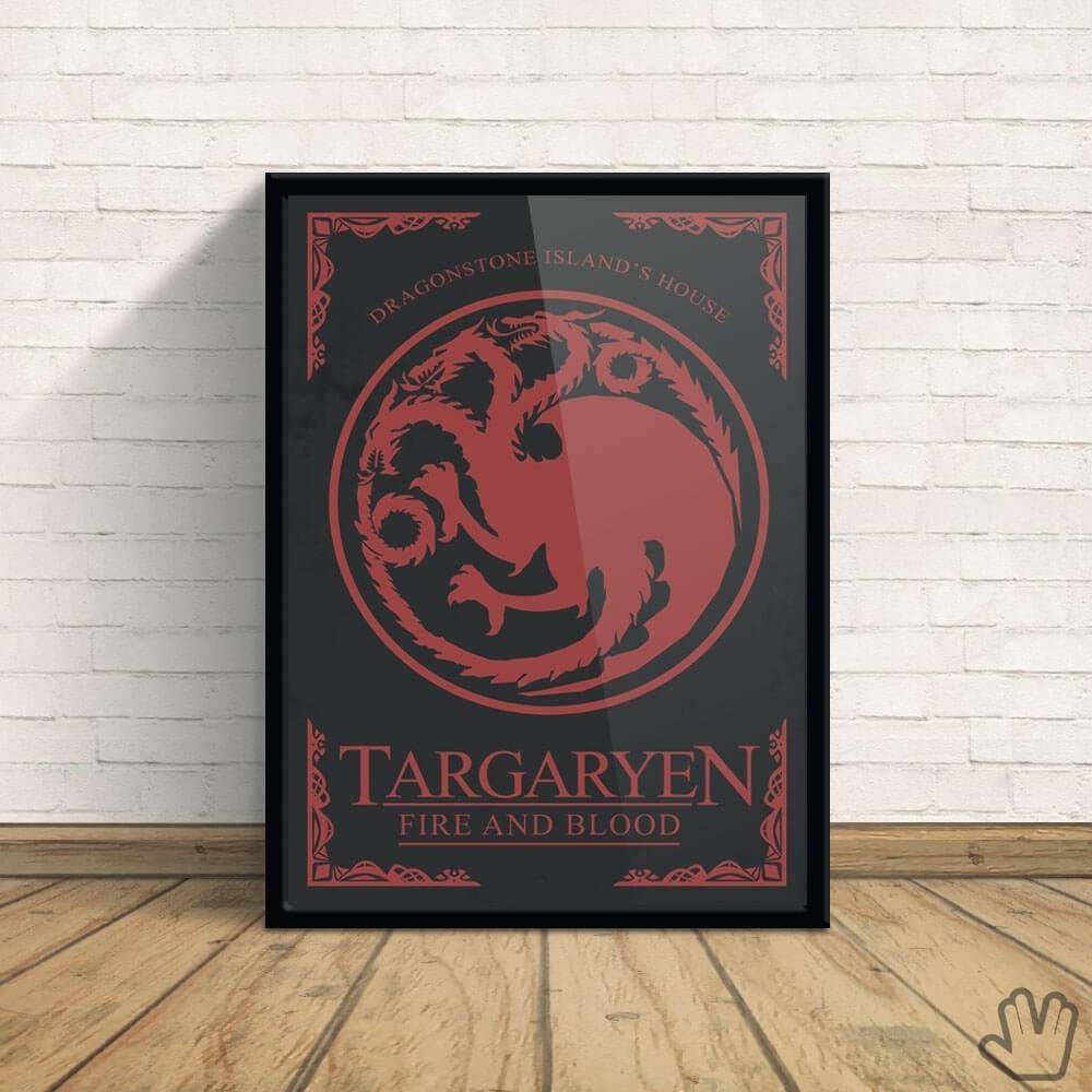 Quadro Casa Targaryen 1 Quadro Casa Targaryen