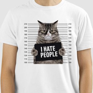 Camiseta Gato Mal Humorado "I Hate People"