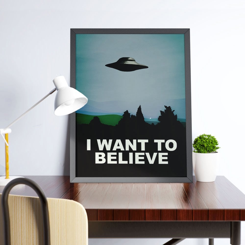 Quadro Alien I Want To Believe 2 Quadro Alien I Want To Believe - Imagem 2